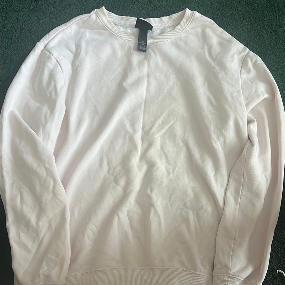 H&M Men’s Pale Pink Crewneck Sweatshirt